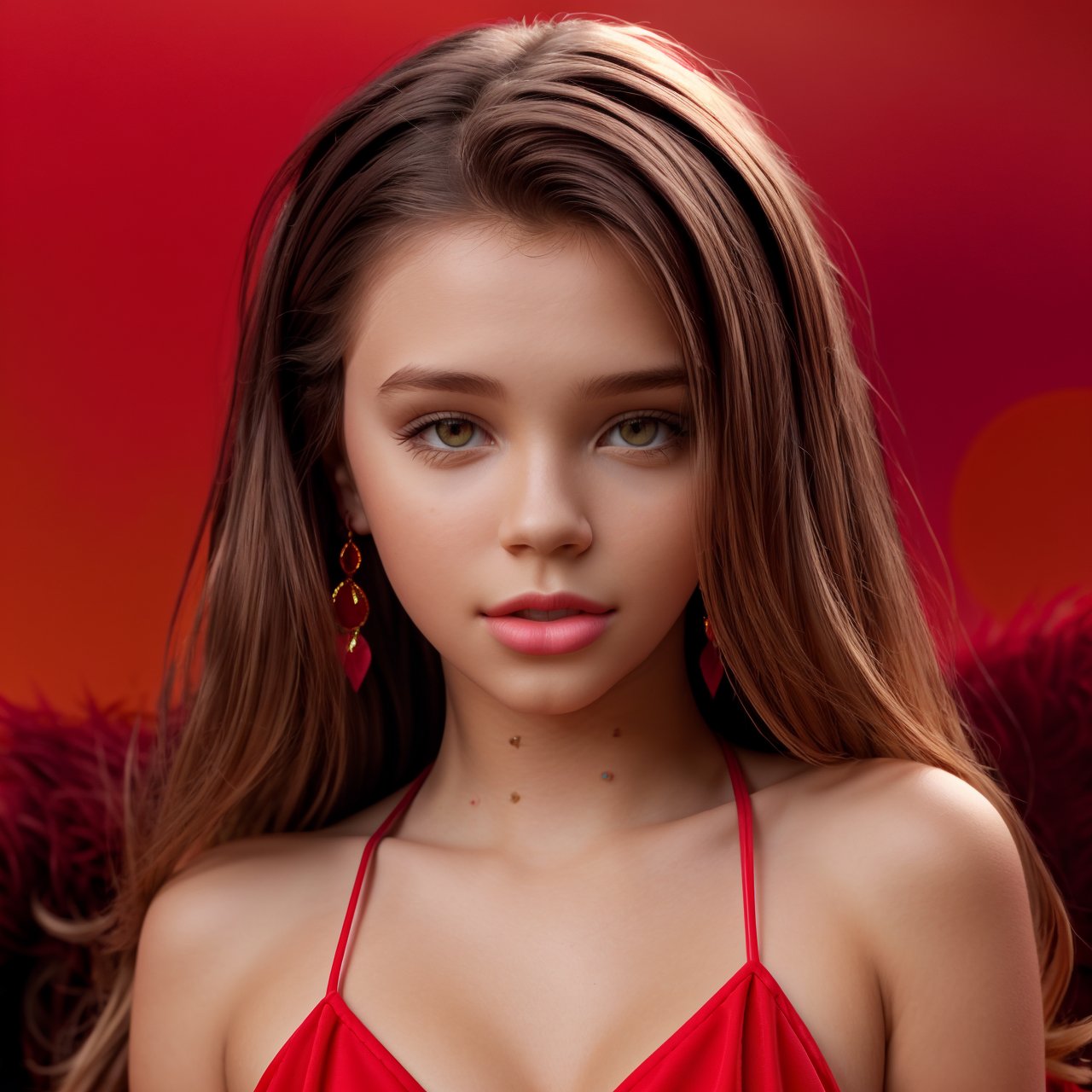 best quality, extra resolution, view from below, full body portrait of cute (AIDA_LoRA_AngelPo:1.13) <lora:AIDA_LoRA_AngelPo:0.78> in a (dark red dress:1.1) standing in front of (bright red background:1.3), little girl, pretty face, flirting, dramatic, composition, studio photo, studio photo, kkw-ph1, hdr, f1.8, (colorful:1.1)