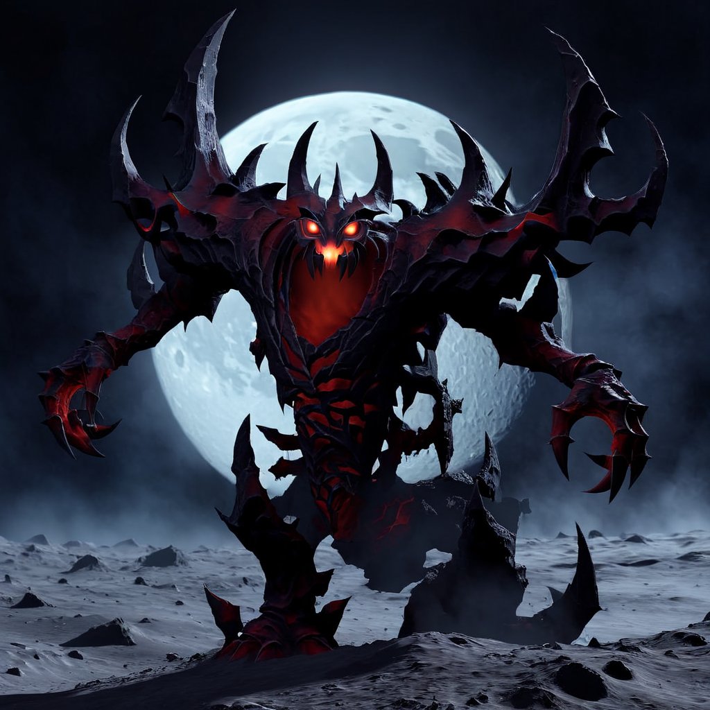 <lora:Shadow Fiend SDXL:1> ShadowFiend, on the moon