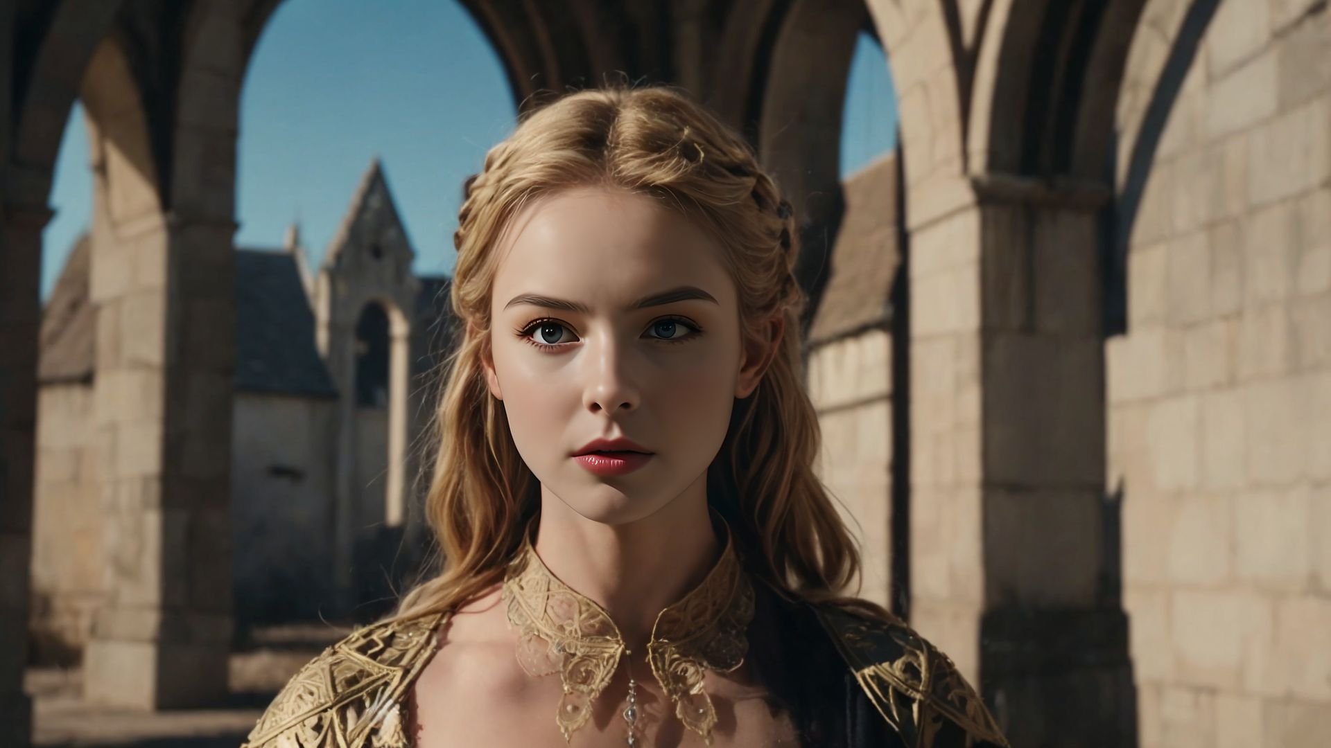 from lord of the rings, (masterpiece), (extremely intricate:1.3), (realistic), portrait of a girl, full body, the most beautiful in the world, (medieval armor), metal reflections, upper body, outdoors, intense sunlight, far away castle, professional photograph of a stunning woman detailed, sharp focus, dramatic, award winning, cinematic lighting, octane render, unreal engine, volumetrics dtx, full body, (high detailed skin:1.1), lord of the rings (but careful with the word "lord"), lord of the rings (but careful with the word "lord"),(high detailed skin:1.1),<lora:fiona1_v1:0.7> <lora:lord_of_the_rings_offset:0.5> <lora:add_detail:0.4>