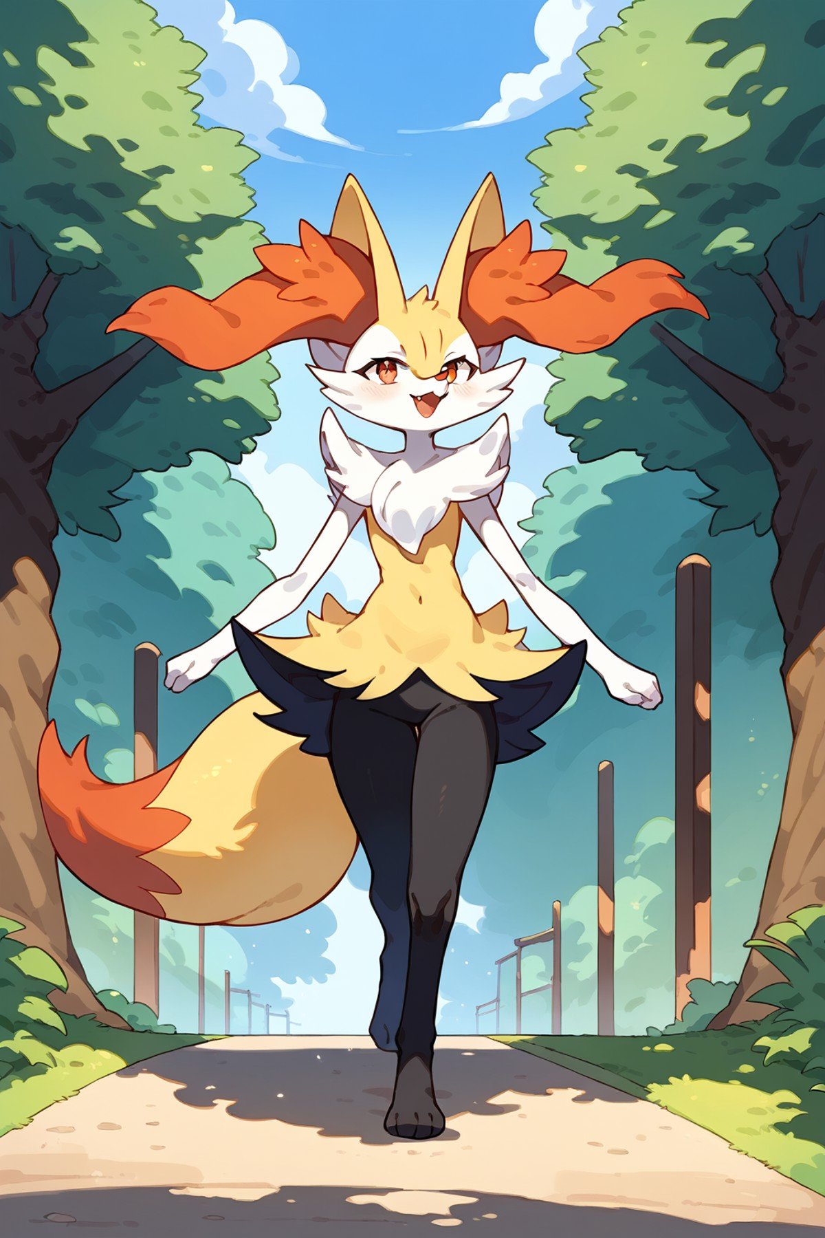 score_9, score_8_up, score_7_up,((best quality)), absurdres, <lora:BraixenPXL:1> braixenpxl, anthro, full body, walking, meadow,<lora:Smooth Anime Style LoRA XL:0.7> Smooth, Anime, <lora:Expressive_H:1> Expressiveh, 