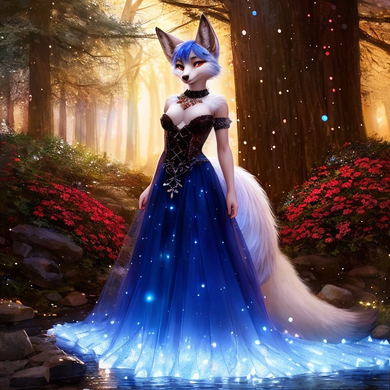 detailed icy mushroom forest background, rocks,adorable, absurd res, (silver:red:black) fur, young skinny petite anthro (delphox|vulpine|fox|delphox) wearing a detailed gothic_lolita dress, (small breasts:1.2), realistic fluffy fur, smooth, intricate detail, gorgeous female photo, professionally retouched, realistic professionally color graded photograph, realistic lighting, light particles, bokeh, by Pino Daeni, by Ruan Jia, by Shiitakemeshi, by Alayna Lemmer, by Carlo Galli Bibiena,nsfw,Ultra realistic, masterpiece, highest quality, ultra detail 