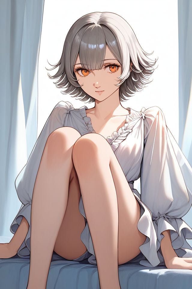 score_9, score_8_up, score_7_up, 1girl, dark_grey hair, curtain_bangs, orange eyes, knees together feet apart, beautiful background <lora:Osamu_Tezuka_PonyXL_style_v01.10.02.02:1>