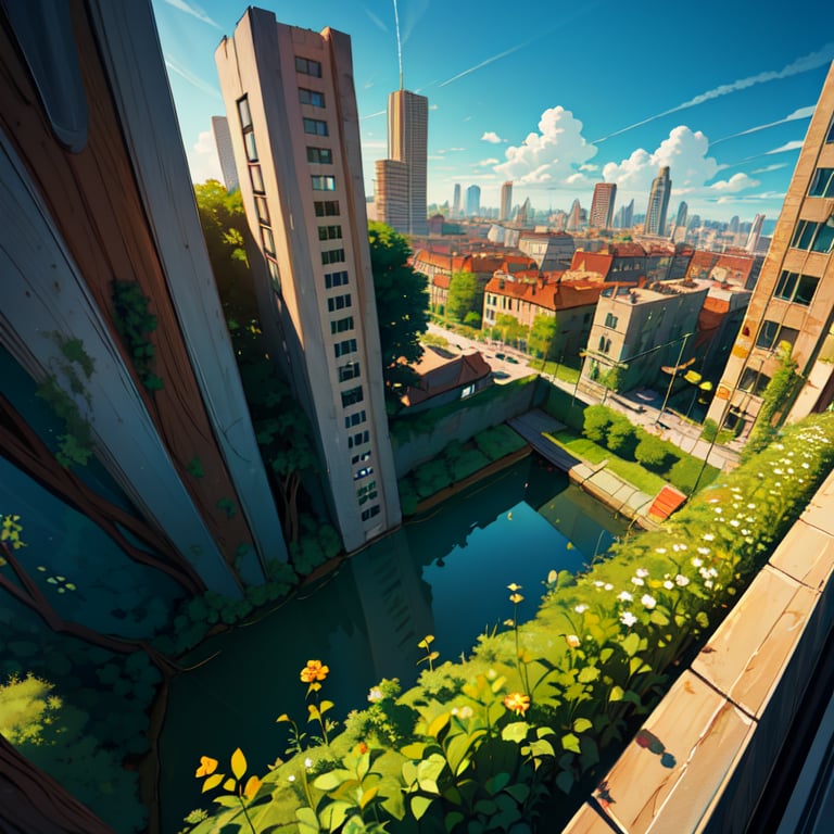 (masterpiece, best quality:1.1),a0b,deep cityscape,architecture,scenery,lance vines,overgrown,outdoors,deep wide shot,from above,very aesthetic,<lora:Ayuli2424SD1.5.64.0.921tx1-000005:0.8>