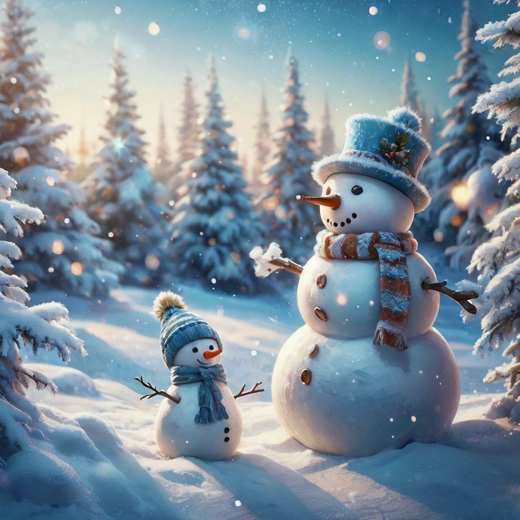 poakl christmas style,fantasy style fantasy style,friendly snowman,winter atmosphere,winter pattern,8k,photograhpic,realistic,highly detailed,absurdres details,ral-opal,<lora:poaklSDXLchristmas-000008:0.6>,