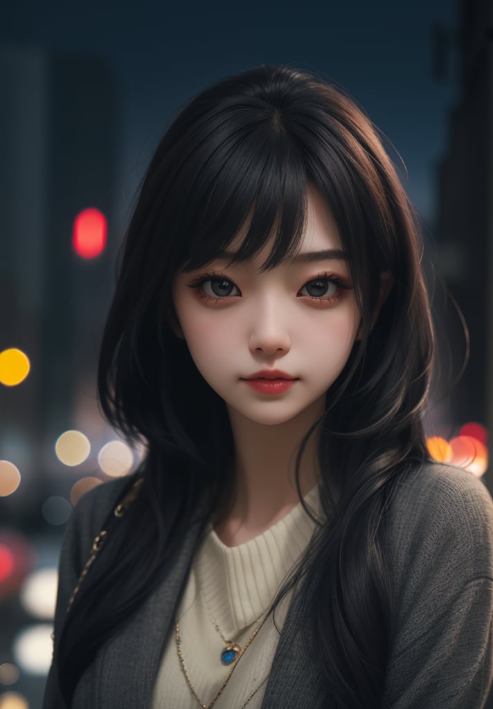 masterpiece,best quality,city,1girl,looking at viewer,bokeh,