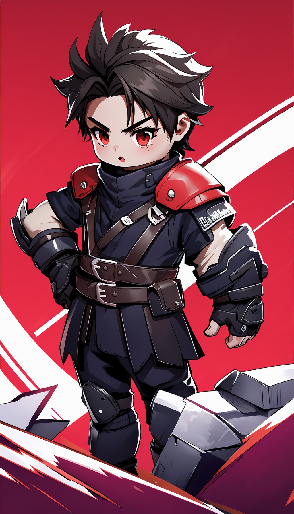 1boy,solo,game effects,red background,