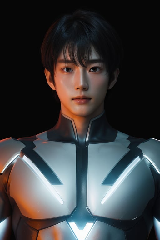 1boy,ultraman,delicate features,glowing,<lora:好吃米-Ultraman-000009:0.3>,