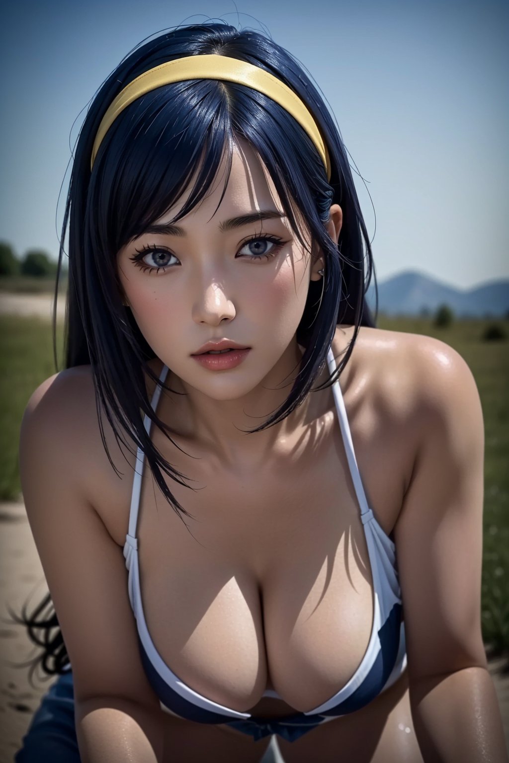 <lora:OVA_Shiho Aima:0.7>,OVA_Shiho Aima,blue hair,black hair,hairband,1girl,solo,implied sex,1girl,cowboy shot,outdoors,Colored gels on strobes for creative lighting effects (Colored Gels).,, edge quality,perspective silhouette,8k,best quality,masterpiece,extremely detailed,rule of thirds,photorealistic,superb,HDR,high resolution,sharp focus,photorealistic rendering,extremely detailed description,professional,gorgeous and intricate detail,