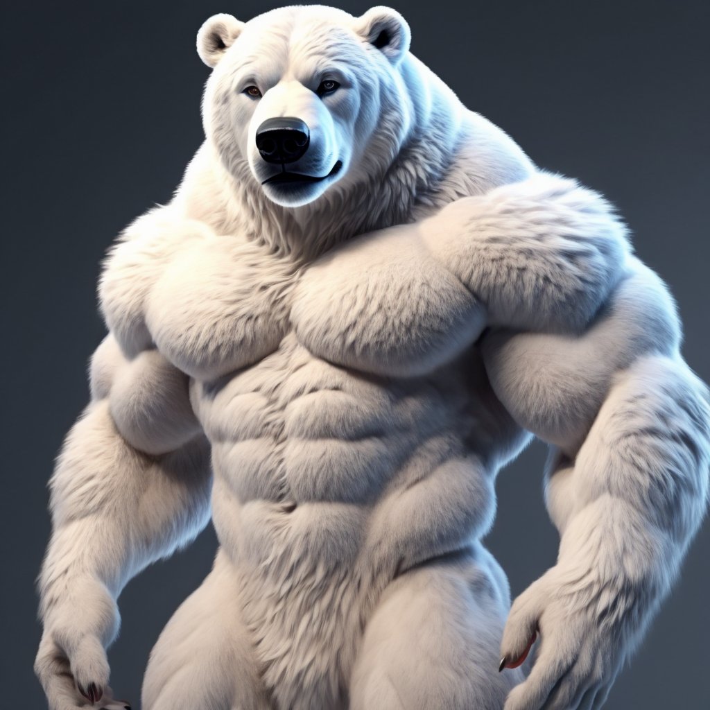 muscular polar bear