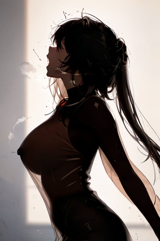 ,1girl,beautiful , sex,large shadow,backlighting,   silhouette,  <lora:影绘:0.8>,black outline, trembling,open mouth, see-through,, masterpiece, best quality,