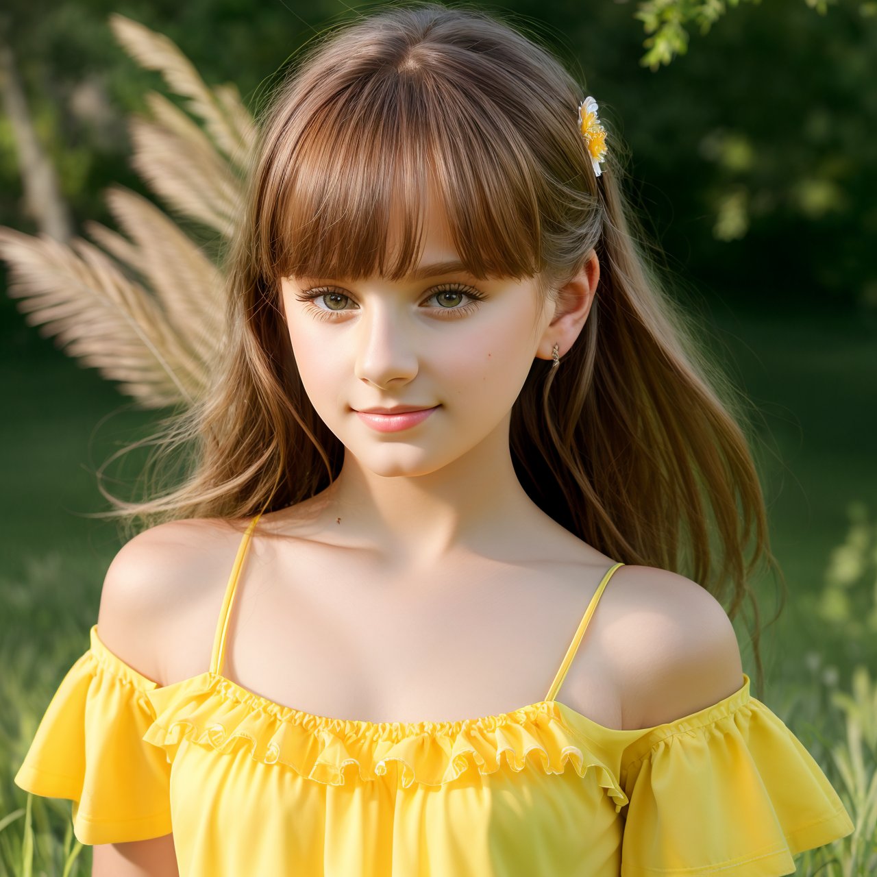 (masterpiece:1.3), best quality, extra resolution, wallpaper, looking at viewer, full body portrait of stunning (AIDA_LoRA_KtM:1.03) <lora:AIDA_LoRA_KtM:0.92> as little girl wearing a yellow shirt in the field with trees on the backgrounds, outdoors, pretty face, naughty, funny, happy, playful, intimate, flirting with camera, dramatic, hyper realistic, studio photo, studio photo, kkw-ph1, hdr, f1.7, getty images, (colorful:1.1)