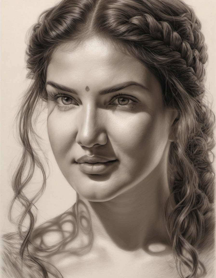 HoneyRose,sketching on ivory paper with charcoal pencil, in the style of realistic hyper-detailed portraits, digital airbrushing, monochrome , commission for, i can't believe how beautiful this is