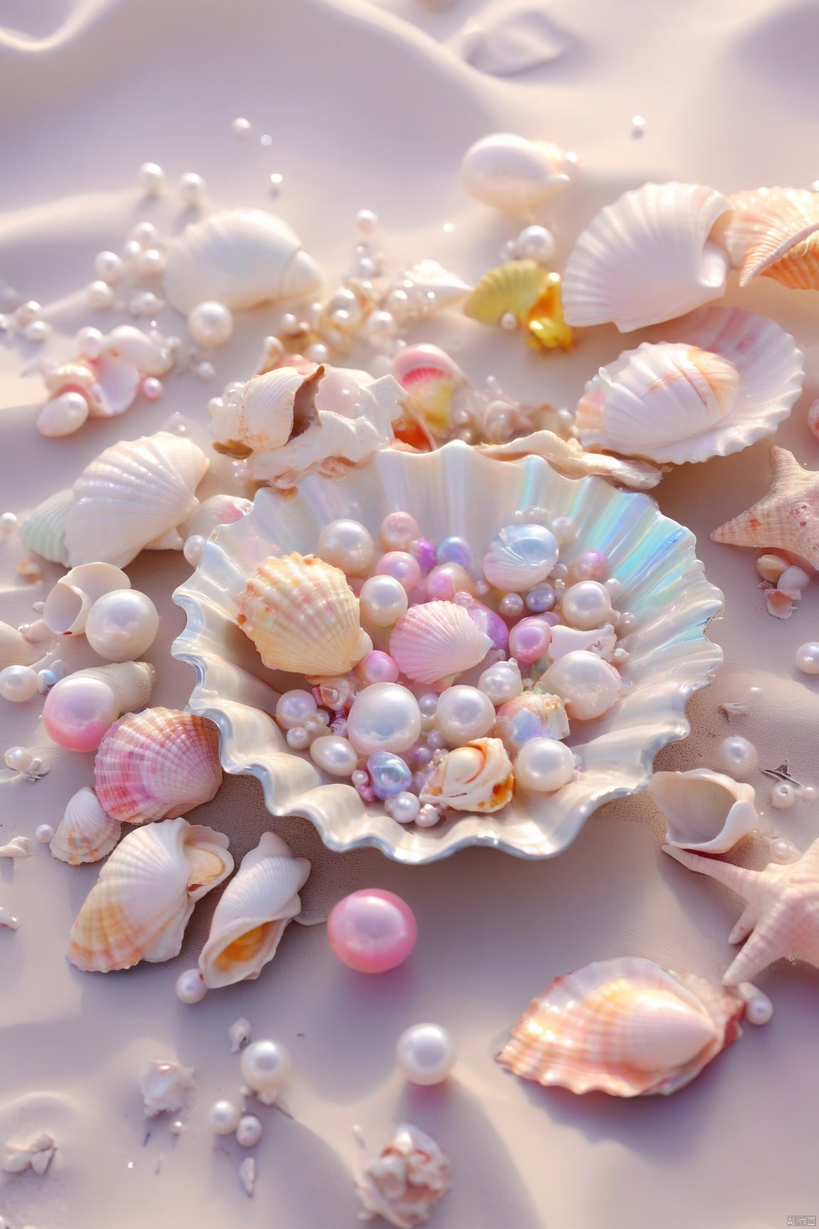 pearl_shell,(shiny,Colorful shiny seashells),still life,pearl,shell,beach,ocean, Succulent_Plants, weijin_hanfu, candy-coated<lora:EMS-366897-EMS:0.900000>, <lora:EMS-363830-EMS:0.100000>, <lora:EMS-360188-EMS:0.100000>, <lora:EMS-317795-EMS:0.200000>, <lora:EMS-59651-EMS:0.300000>, <lora:EMS-20876-EMS:0.500000>