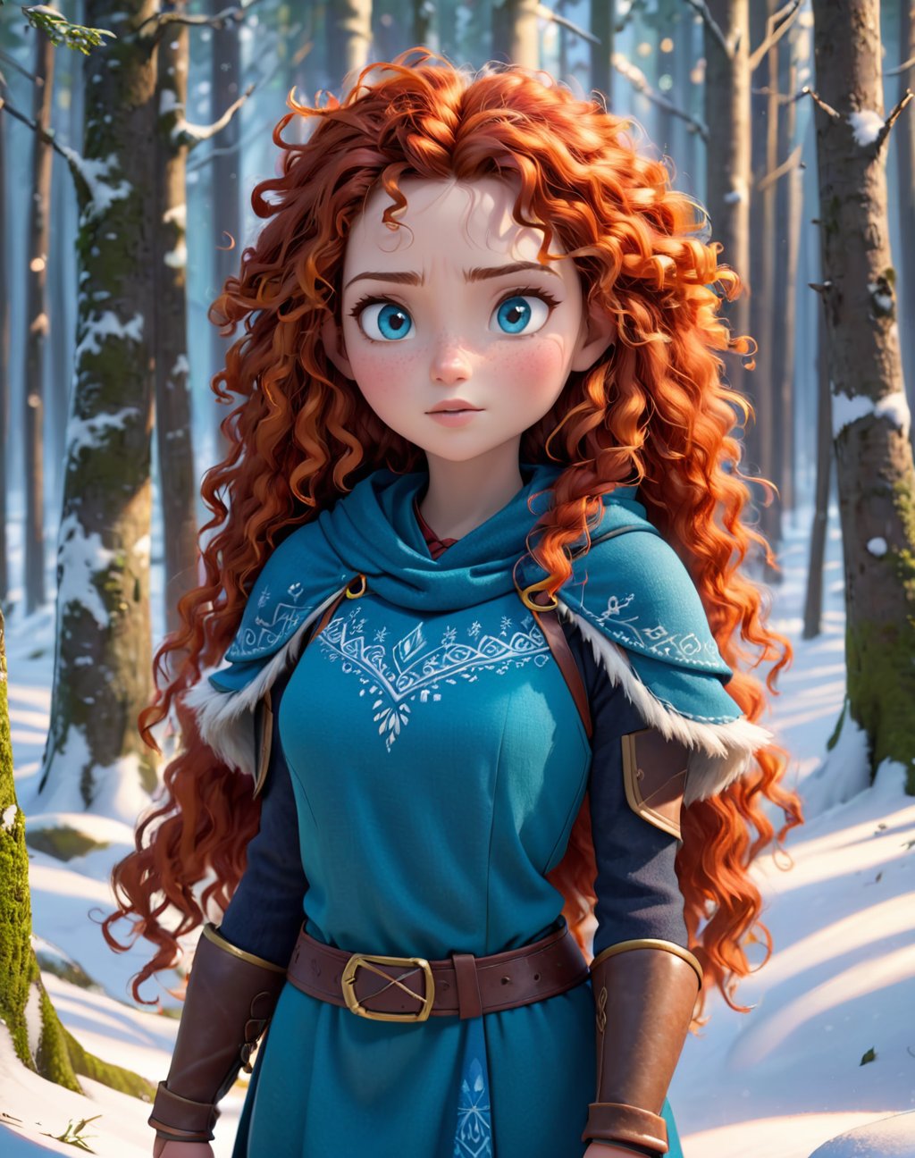 3d render, merida from brave, | image created by | Tensor.Art