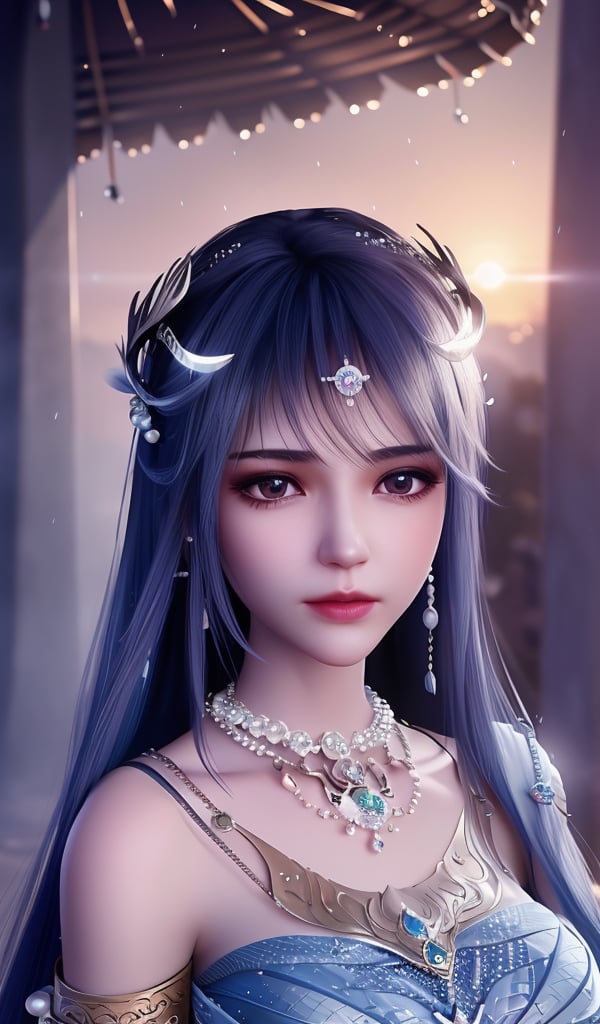 <lora:644-DA-神印王座-圣采儿-TYPE1:0.8>(,1girl, ,best quality, ),looking at viewer,  ,,ultra detailed 8k cg, ultra detailed background ,ultra realistic 8k cg,          cinematic lighting, cinematic bloom, (( , )),,  , unreal, science fiction,  luxury, jewelry, diamond, pearl, gem, sapphire, ruby, emerald, intricate detail, delicate pattern, charming, alluring, seductive, erotic, enchanting, hair ornament, necklace, earrings, bracelet, armlet,halo,masterpiece, (( , )),, realistic,science fiction,mole,   ,cherry blossoms,,(((Best quality, masterpiece, ultra high res, (photorealistic:1.4), raw photo, 1girl, ,rain, , sunlight, sunset, qianqiu wanxia,     )))  (cleavage), (),