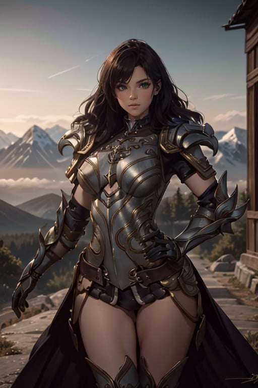 <lora:HXarmour_069:0.8>,MOUNTAIN,relaxing pose,, hxarmour,1girl,(dark red armour:1.3),, ultra-detailed,extremely delicate and beautiful,(by exquisite colors block),masterpiece,best quality,unreal engine 5 rendering,movie light,movie lens,movie special effects,detailed details,HDR,UHD,8K,CG wallpaper,