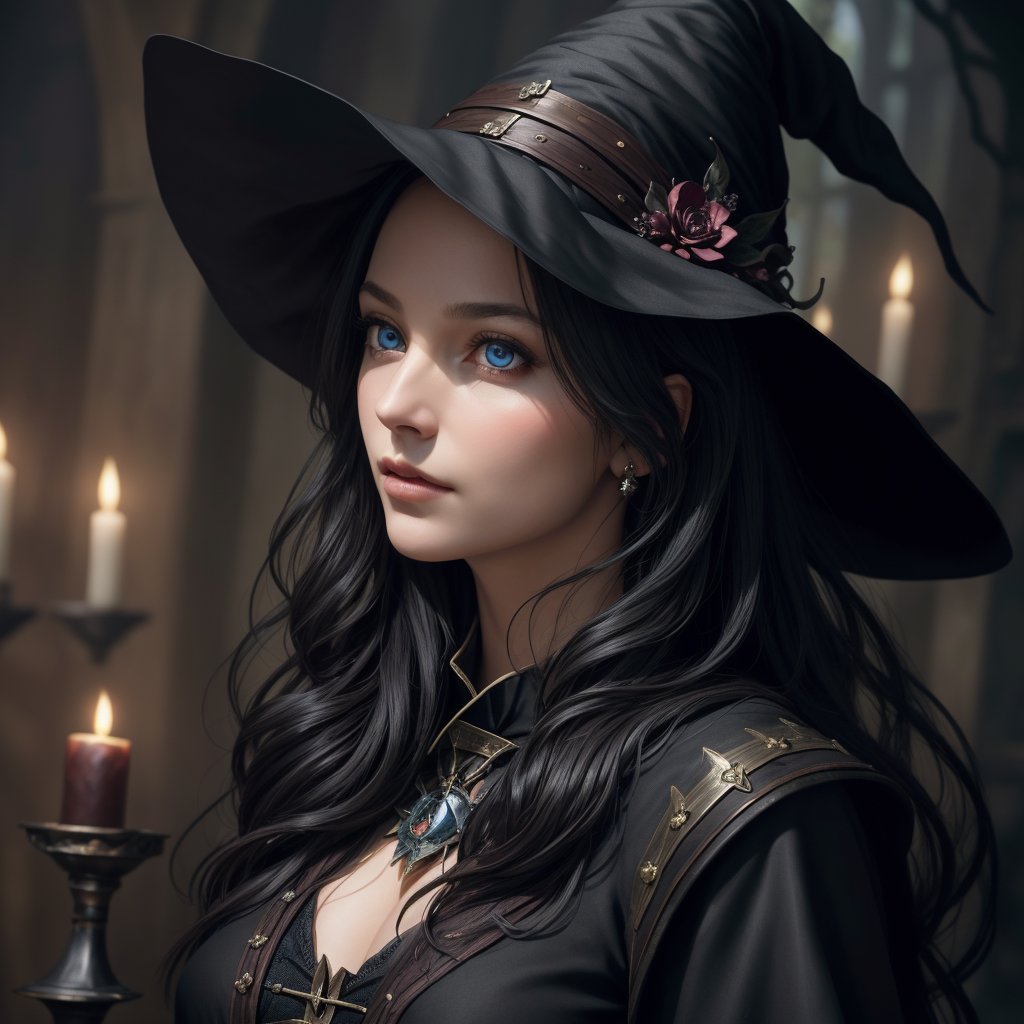 fantasy class, witch, <lora:Fantasy_ClassesXL:.8>, (masterpiece:1.2, best quality), (finely detailed  eyes: 1.2),  (solo), realistic, depth of field, 8k, 4k, master piece, ((detailed)), realistic, photorealistic, high quality, highly detailed, focused, clear, ultra realistic, looking at the viewer, forward facing , perfect eyes, master piece eyes, in the frame