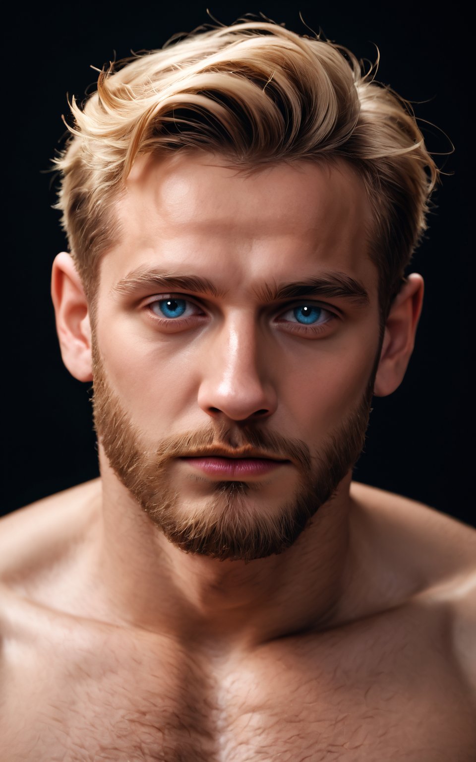 score_9,score_8_up,score_7_up,looking at viewer, blue eyes, simple background, blonde hair, man, closed mouth, upper body, male focus, facial hair, black background, beard, realistic<lora:realistic_pony_v1_fp32:0.8>