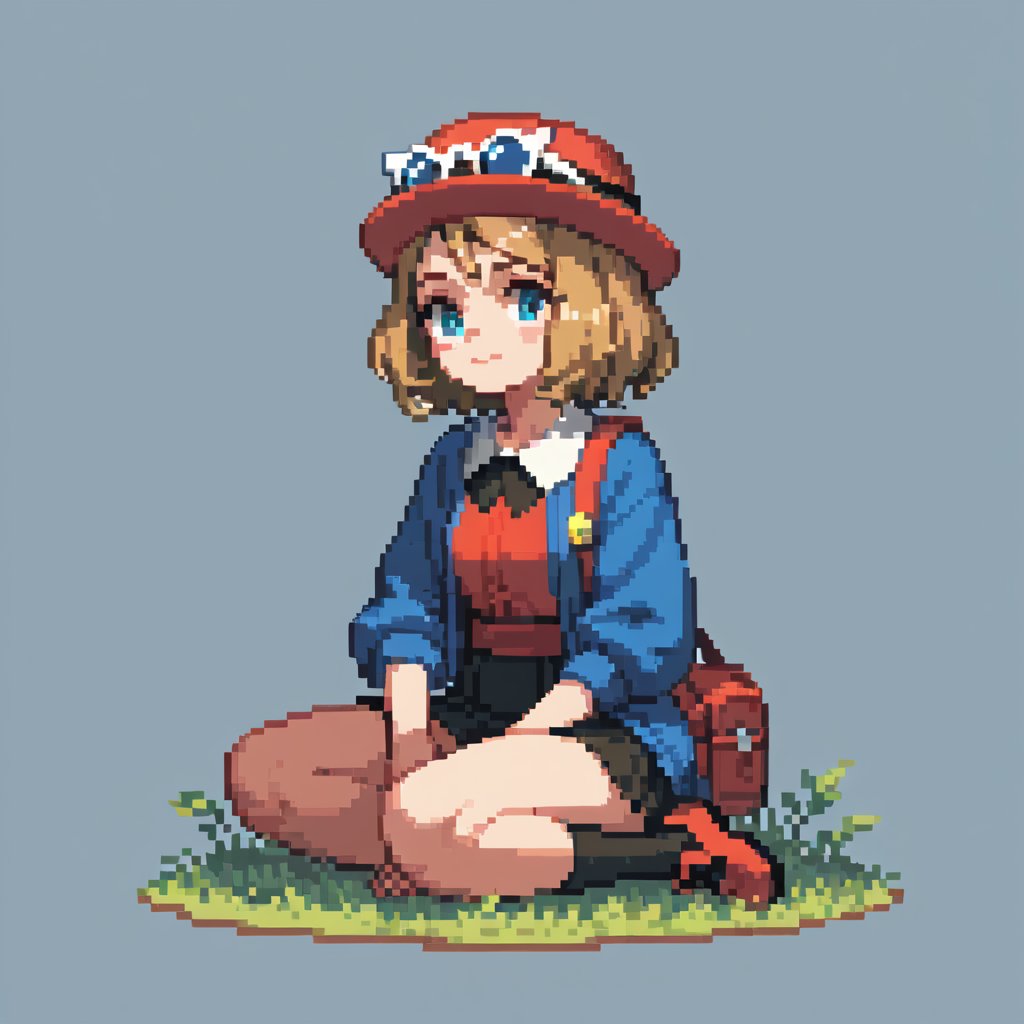 score_9, score_8_up, score_7_up, serena from pokemon, pixel art, solo