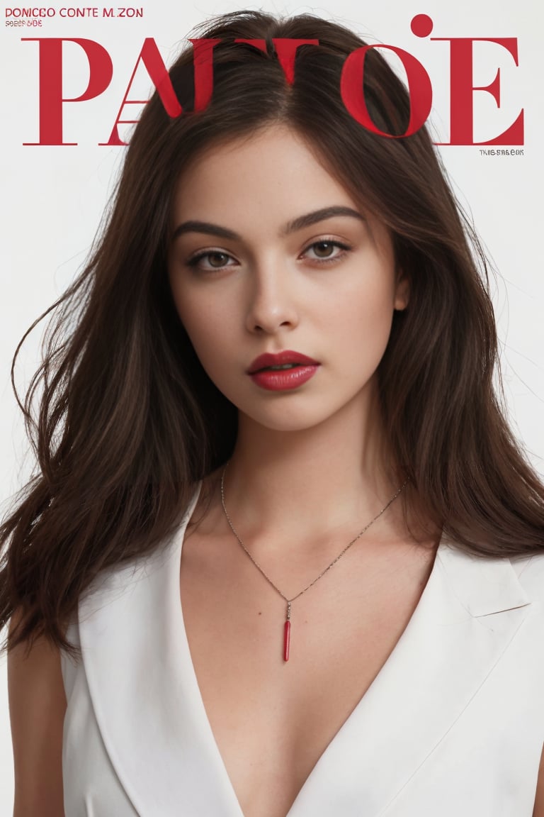 (masterpiece,best quality:1.2), high detailed,realistic,black hair, messy hair, brown eyes, d3vac 1girl, day, lips, long hair, looking at viewer, magazine cover, necklace, parted lips, portrait, realistic, red lips, solo, upper body, white background<lora:DevaCasselMergedSD_v1.0:1><lora:DevaCasselMergedSD_v1.0:1>