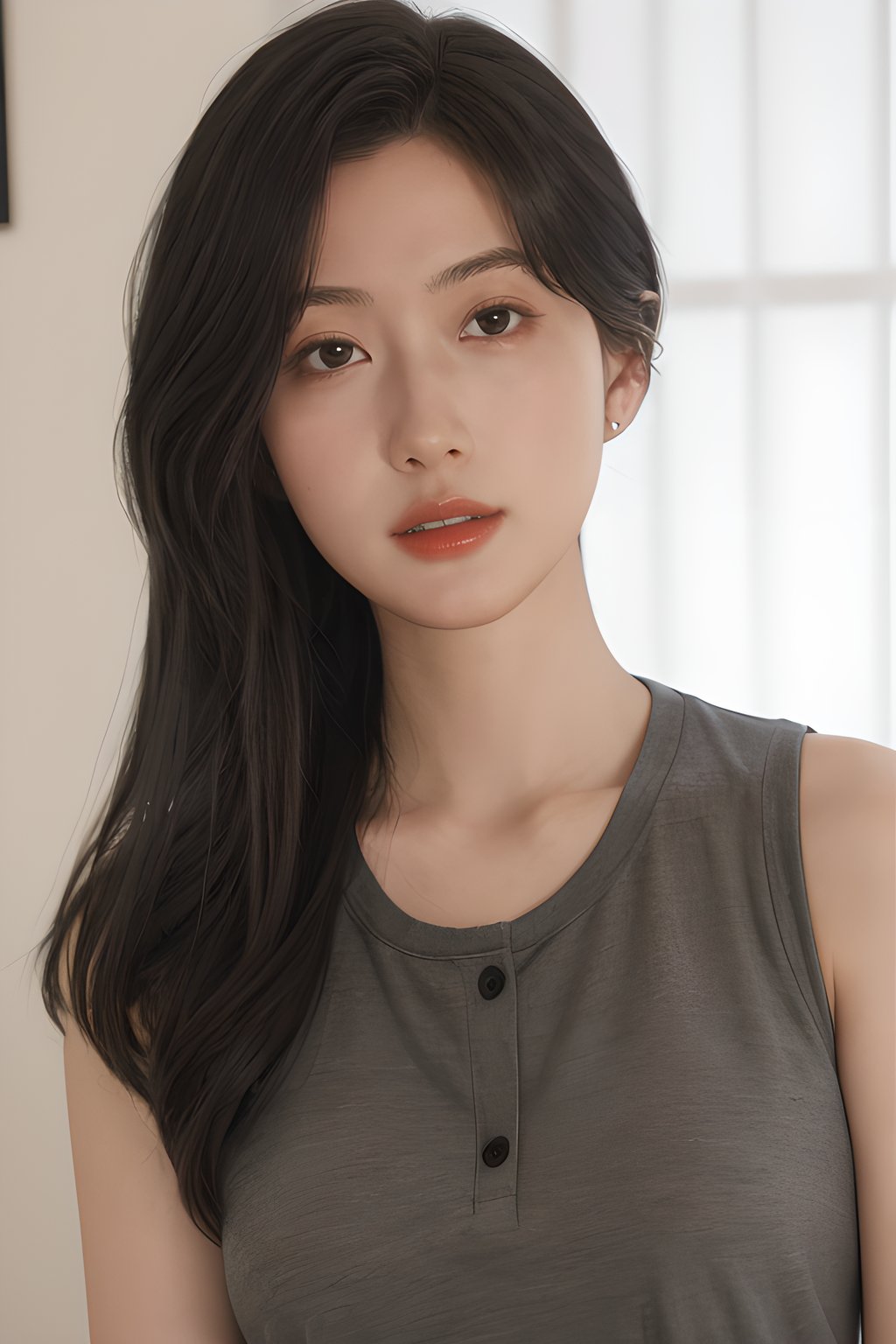 <lora:0829_05:0.7>,sleeveless_shirt,, 1girl,realistic,masterpiece, best quality, photorealistic, HDR,detail