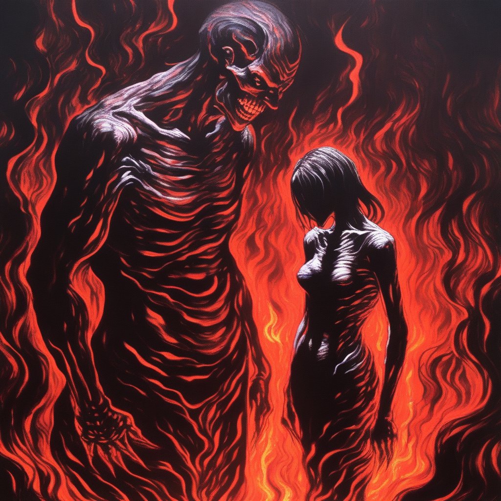 linquivera girl and demon in hell <lora:linquivera:1>