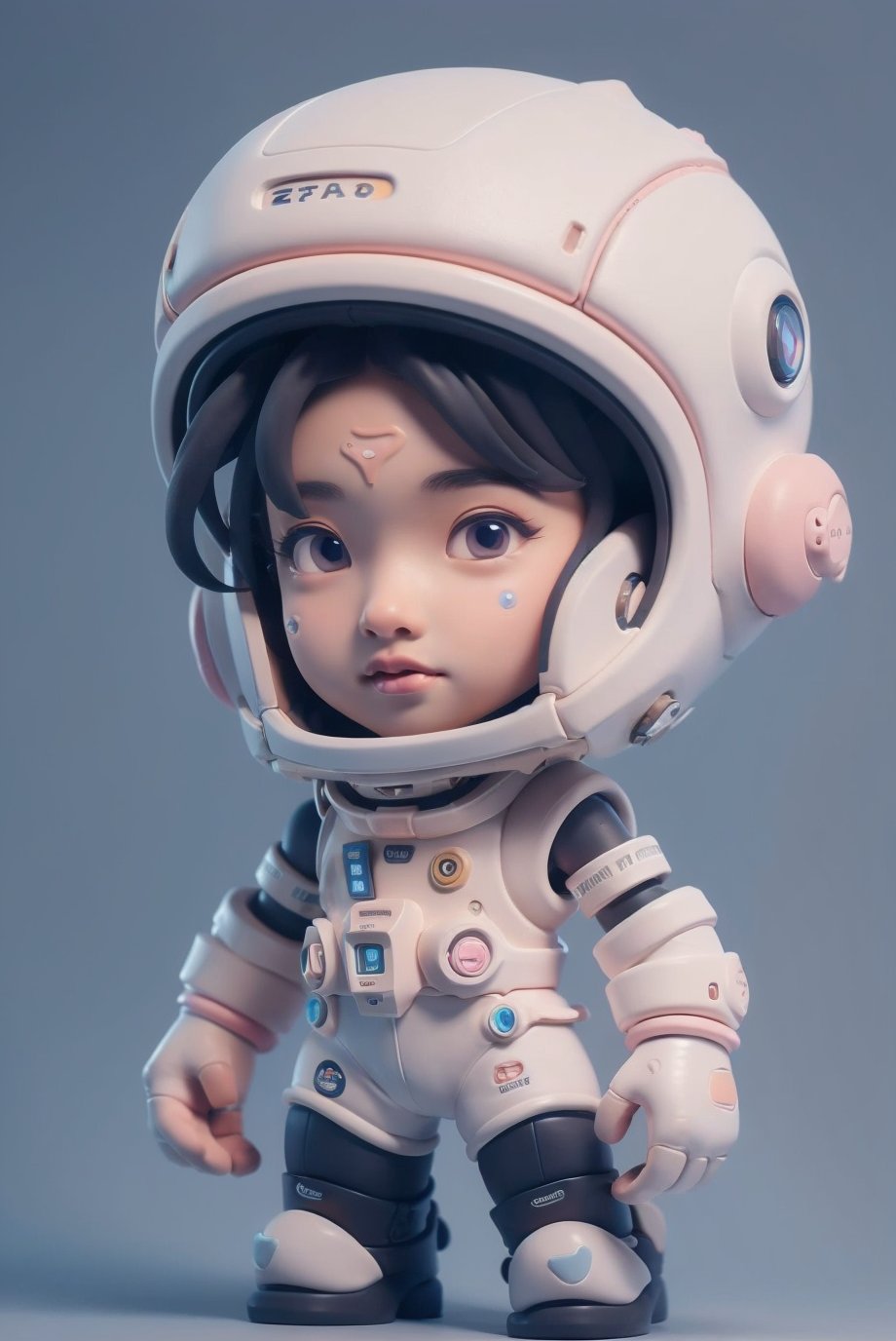 Masterpiece,best quality,chibi,Extremely delicate face,Mecha,Space Suit,Pink Theme,Detailed CG animation,Lovely,Extremely beautiful,, <lora:YGQ版机甲:0.8>,