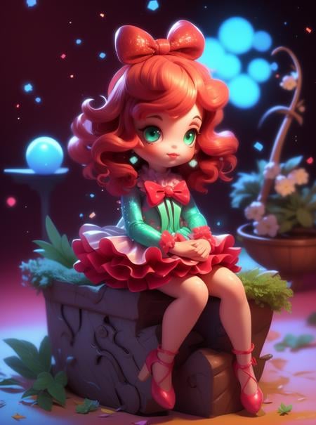 beautiful 1girl wearing a oxblood red (idol dress) <lora:idol_dress-2.0:1>,layered skirt, frills, ribbon, bow, sequins, (spearmint hair Textured Bob),(shipwreck),handheld shot,sitting on a windowsill,worried