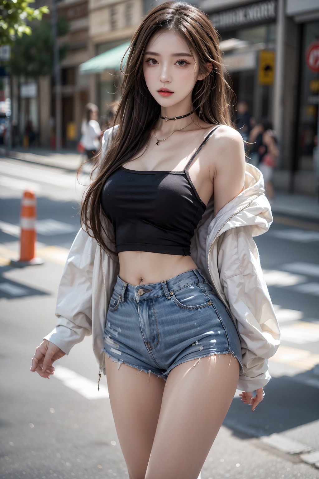 masterpiece,best quality,1 girl,solo,ultra detailed,waist up,long hair,fashionable accessories,street wear,<lora:more_details:0.4>,<lora:888:0.6>,