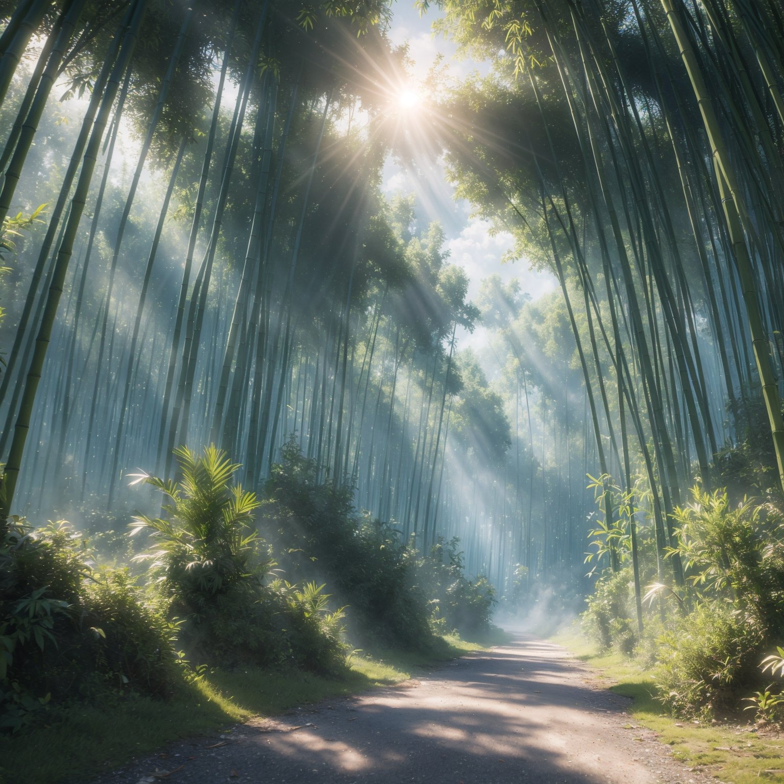 <lora:BJ_20240331130022:0.7>,scenery,no humans,bamboo forest,sunshine,光线,, colorful,incredibly absurdres,absurdres,huge filesize,wallpaper,pale skin,realistic,Cinematic Lighting,