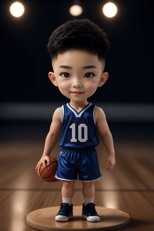 1boy,chibi,shouban,<lora:shouban_20240218224446:0.8>,<lora:2Msd15_lcm_lora_rank1:0.8>,basketball hall,no. 11 jersey,beautiful lights,very short hair,