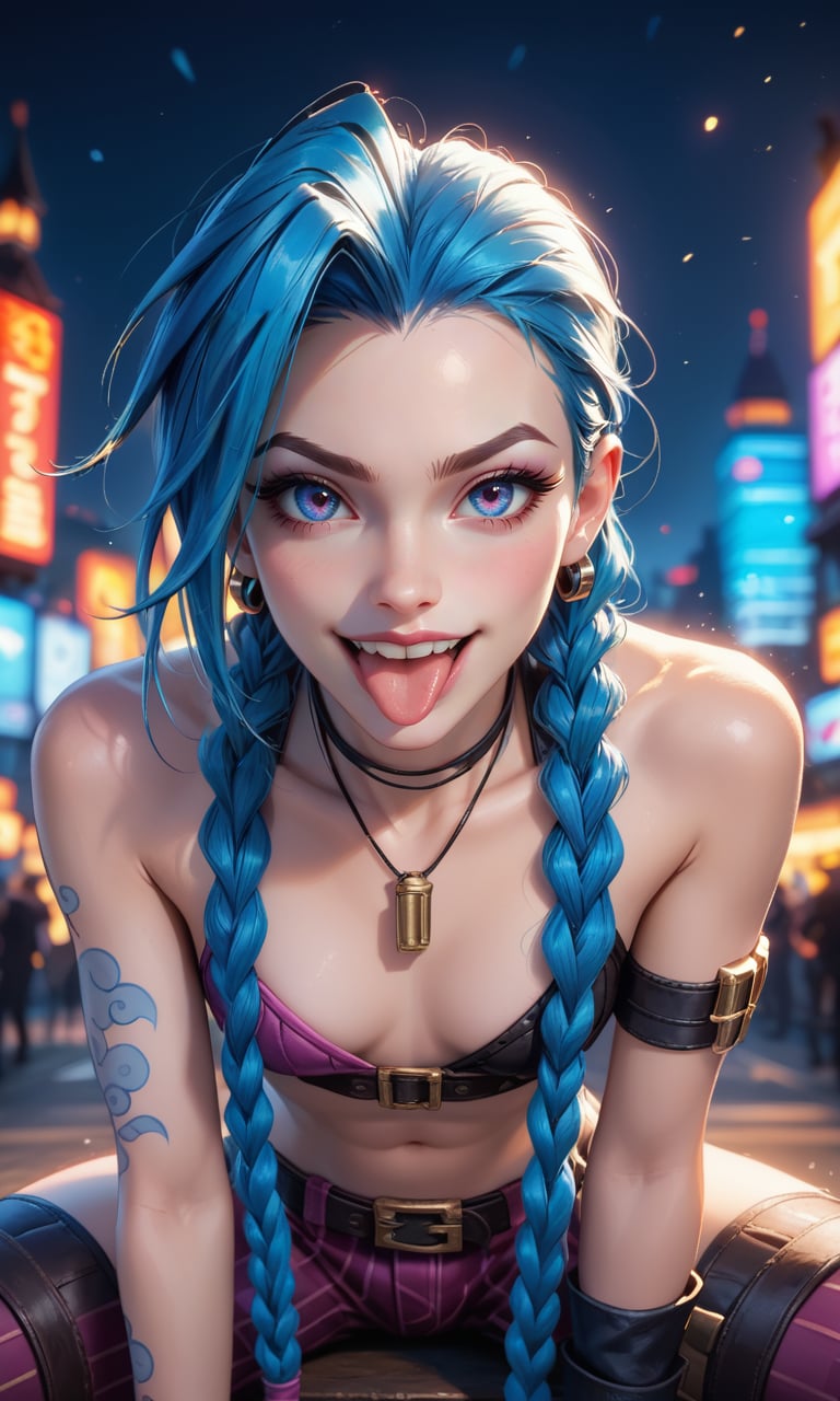 score_9, score_8_up, score_7_up, (Jinx, Legue of Legends, Arcane), flirting, sitting on top of some TNT crates, award winning fashion photography of sexy, intense blue long hair, bokeh, (hyperdetailed:1.15), detailed, sunlight passing through hair (official art), (city explosions background), extreme detailed, hyperrealism, soft light, sharp, perfect face, seductive, innocent, (depth of field), (fine textures details)