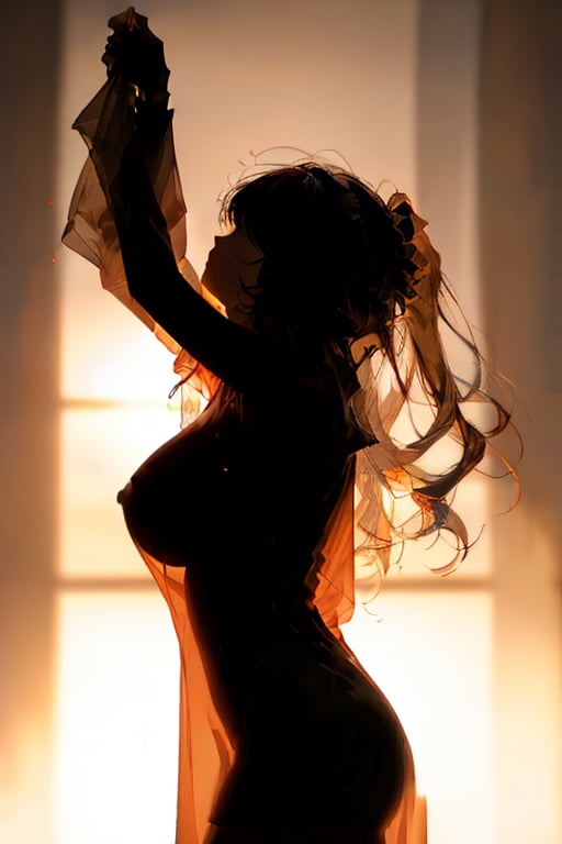,(silhouette), 1girl,beautiful , sex,large shadow,backlighting, see-through,  silhouette,  <lora:影绘:1>, masterpiece, best quality,