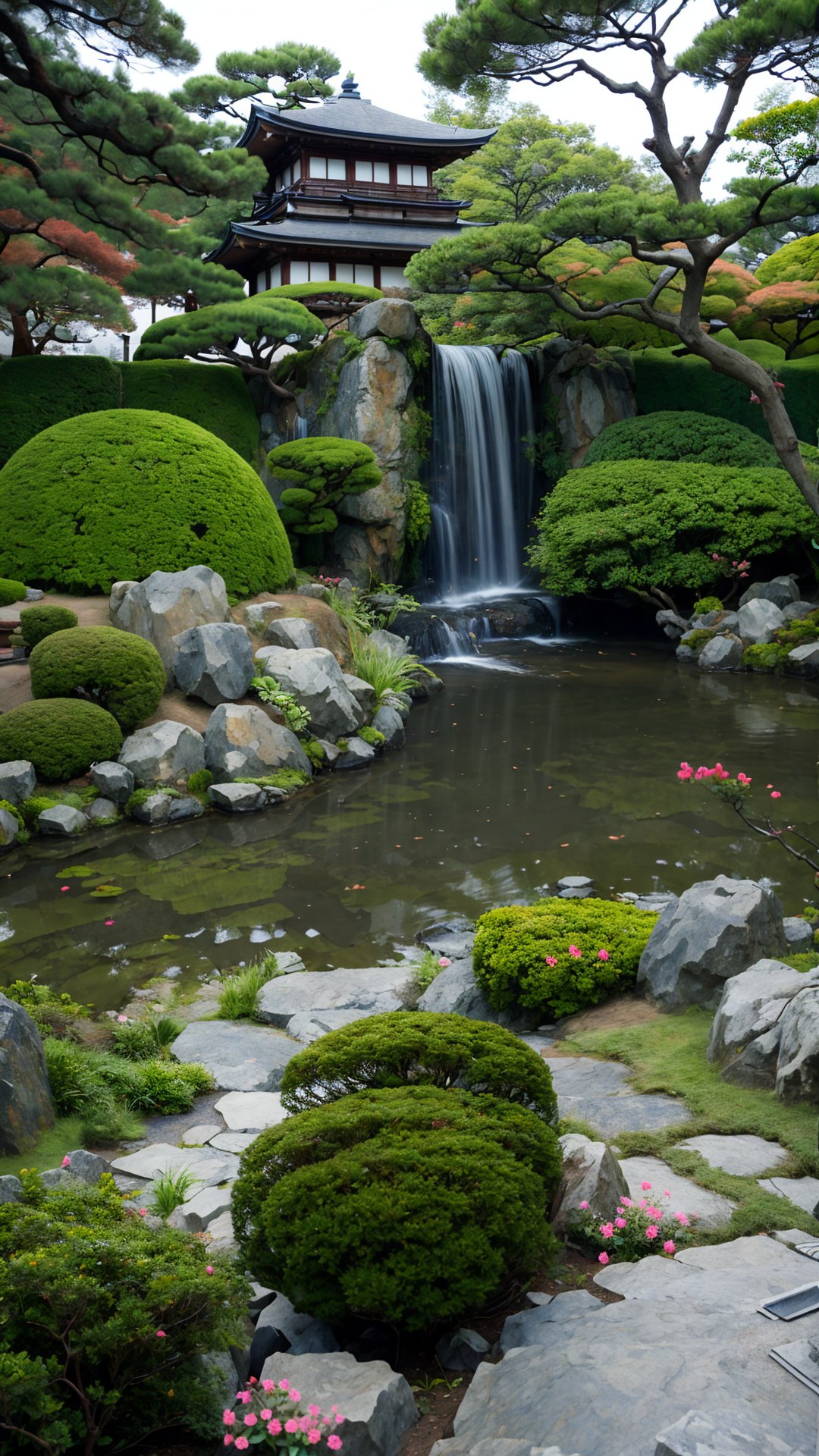 (best quality, masterpiece:1.2),ultra detailed,(photo realistic:1.4),solo,cute girl,japanese_garden_background,<lora:JapaneseGarden_v1:0.6>,