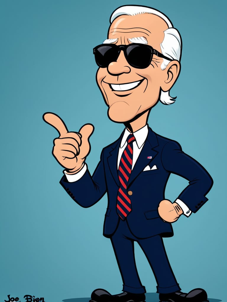 (rubber_hose_character:1.3) <lora:RubberHose_Characters_SDXL_v1:1.2>,cartoon, joe biden, sunglasses