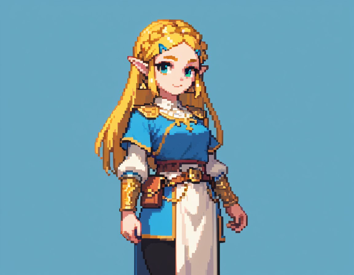 score_9, score_8_up, score_7_up, princess zelda, pixel art