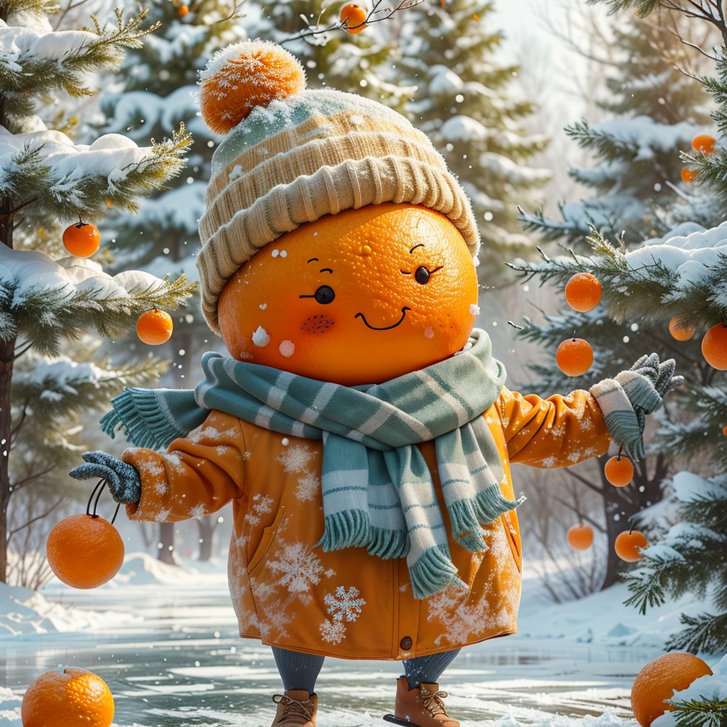 artist name,bare tree,beach,branch,carrot,day,food,fruit,horizon,lake,mandarin orange,no humans,ocean,orange \(fruit\),orange slice,outdoors,palm tree,penguin,pool,snow,snowflakes,snowing,tree,water,winter ,<lora:20240107-1704623045170:0.8>,