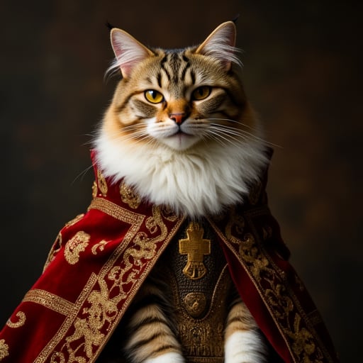 In the style of ohwx, a regal cat