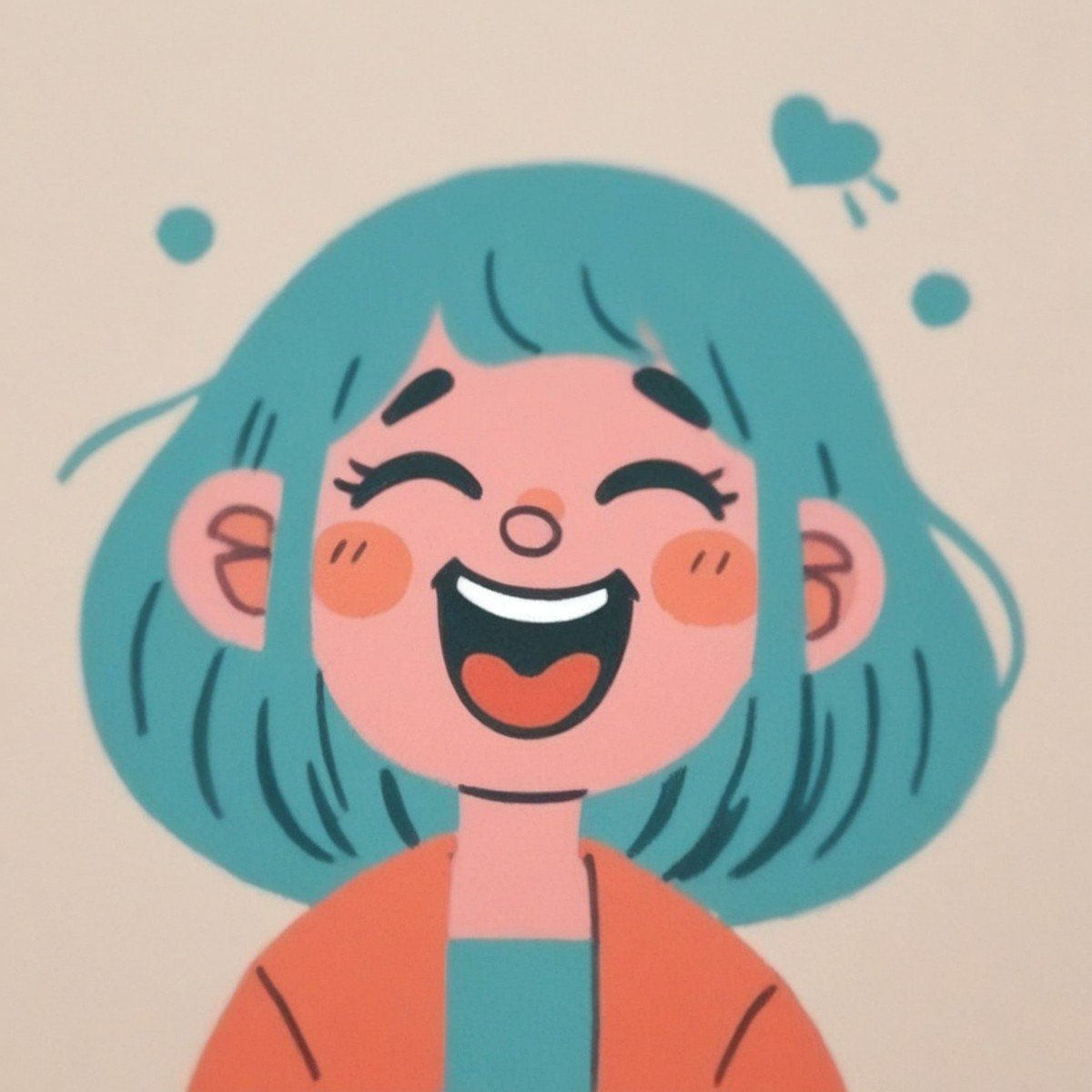 a girl laughing