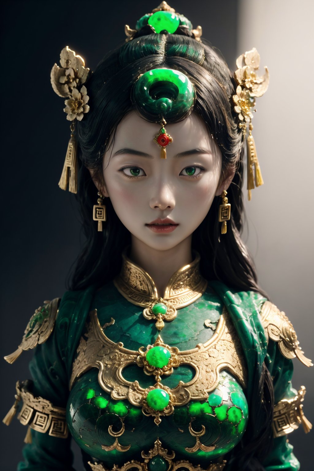 1girl,chinese clothes,jade statue,<lora:逃离博物馆-玉美人1.0_v4-000016:0.8>,