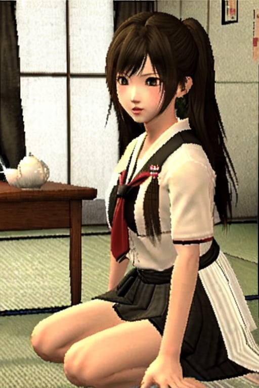 masterpiece, best quality, 1girl,  japanese school girl, ps2 style <lora:PS2 Style:0.6> 