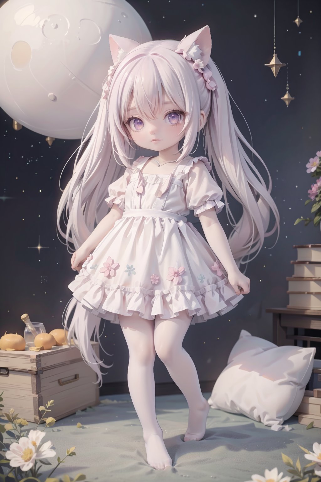 Kei from Japan,long (waist-length:1.2) twintails [blonde:lilac:0.3] hair,((one girl, (loli), (solo)), cute, kawaii),petite,tiny,(((full body))),huge breasts BREAK (hair ornament, braid, (pink hair)) BREAK (glasses),detailed facial expressions,finely detailed beautiful eyes and detailed face,perfect body BREAK (white garter belt),(((magical girl))),(lace-trimmed elbow gloves,(((Watermelon)) magical girl dress,((Watermelon)) magical girl costume, wand)) BREAK (((moon, field, flowers, wind))) BREAK ray tracing,colorful,best shadow,cinematic lighting,8k,4k,high resolution,masterpiece,best quality BREAK ((peach eyes)),