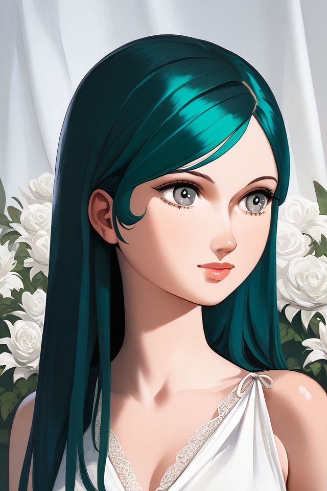 score_9, score_8_up, score_7_up, 1girl, light_green hair, side-swept_bangs, light_grey eyes, arms at sides, beautiful background <lora:Osamu_Tezuka_PonyXL_style_v01.10.02.02:1>