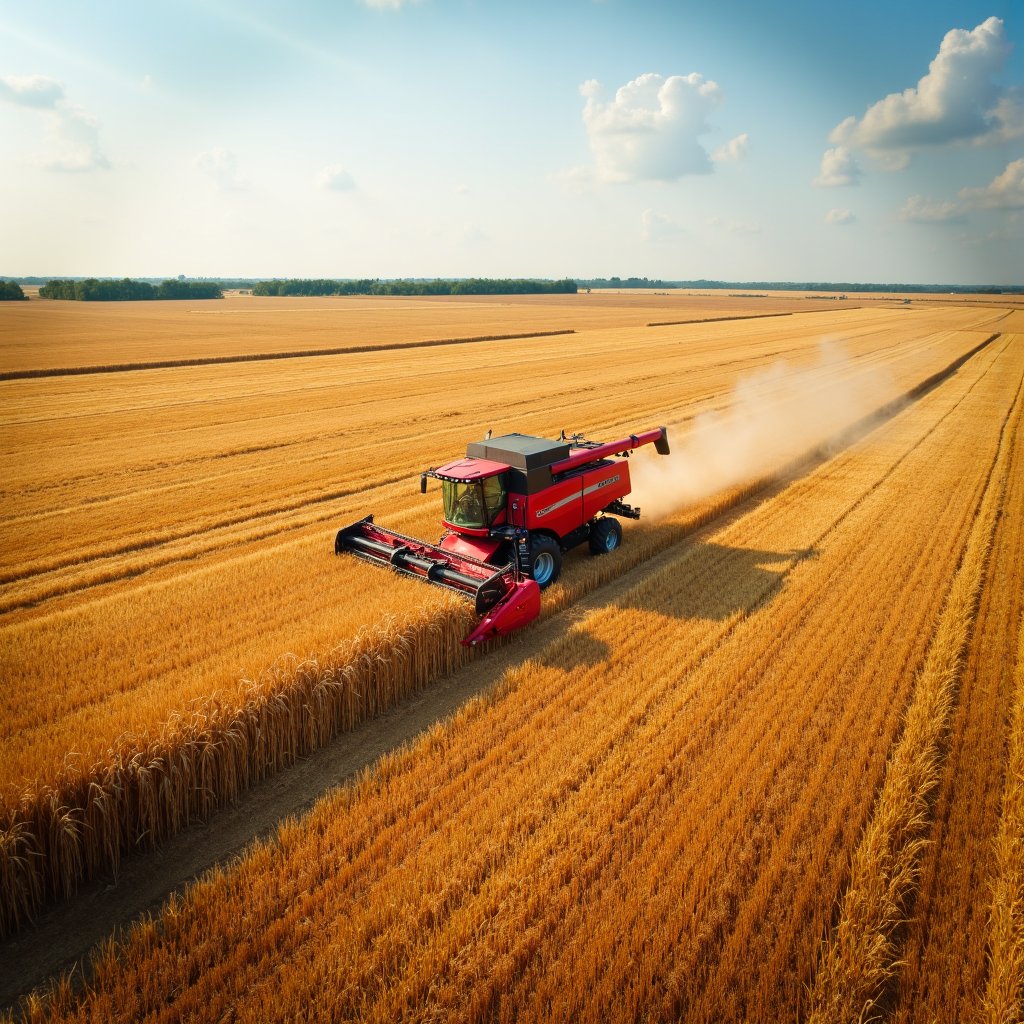 arafed combine harvester in a field with a grainer in the foreground,rye (shishkin),harvest,on the vast wheat fields,field of hay,film still from movie dune-2021,farming,organic biomass,ukraine. professional photo,farms,grain gelios lens,futuristic tractors,combine,4k photo gigapixel,immense wheat fields,atey ghailan and steve mccurry,human farm,crop circles,dji top down view,idyllic and fruitful land,taras shevchenko style,villagers busy farming,vast wheat fields,strong grain,top selection on unsplash,empty wheat field,heavy grain,farm field background,wheat field,wheat fields,levitating agricultural sphere,noise and grain,deep of field,