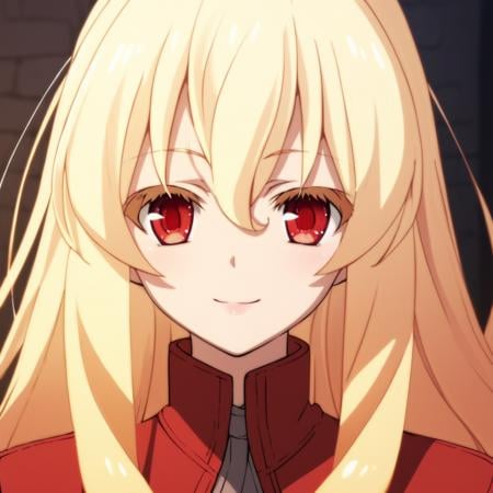 score_9, score_8_up, score_7_up, score_6_up, score_5_up, score_4_up, source_anime, , Leticia, blonde hair, red eyes, long hair, , soft smile, portrait