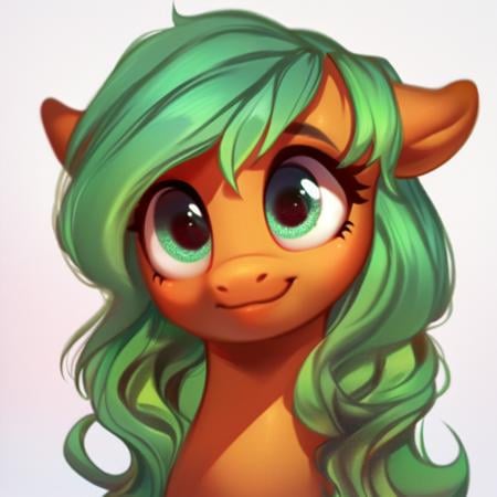 score_9, show accurate, cute pony portrait, simple white background