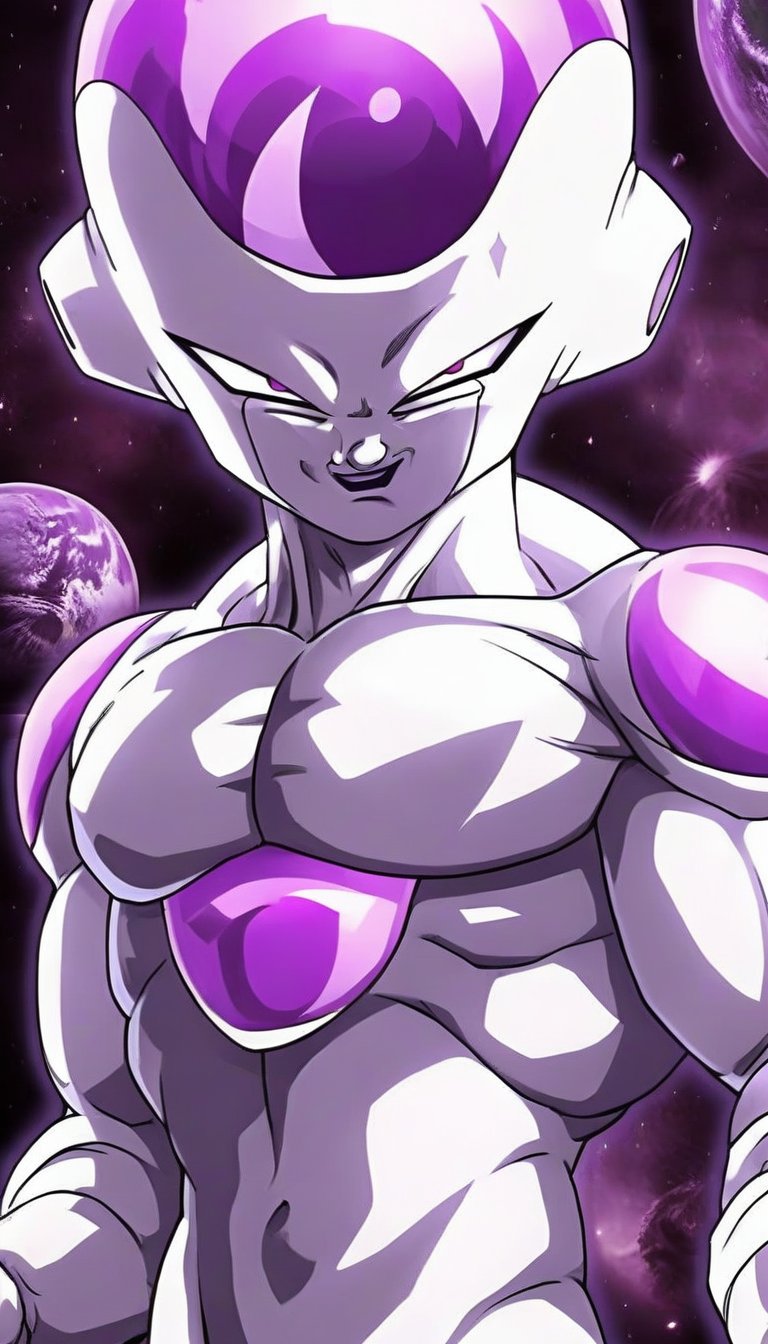 Hyperrealistic art  <lora:FriezaXL:.8>frieza full body <lora:breasts_slider_v2:1> large boobs . Extremely high-resolution details, photographic, realism pushed to extreme, fine texture, incredibly lifelike