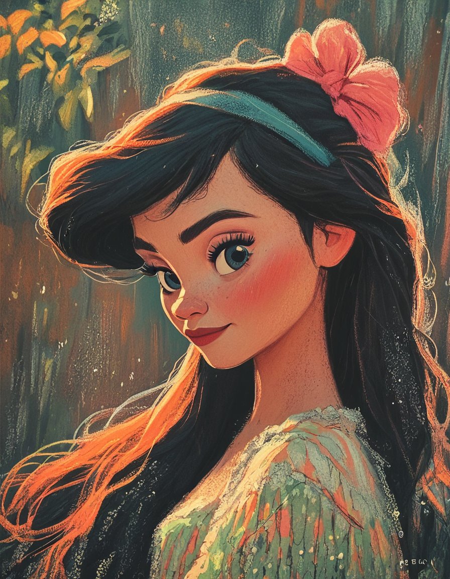 ariel \(disney\) ncpy13 style pastels drawing <lora:ncpy13 style:1>, score_9, score_8_up, score_7_up, score_6_up, score_5_up, score_4_up