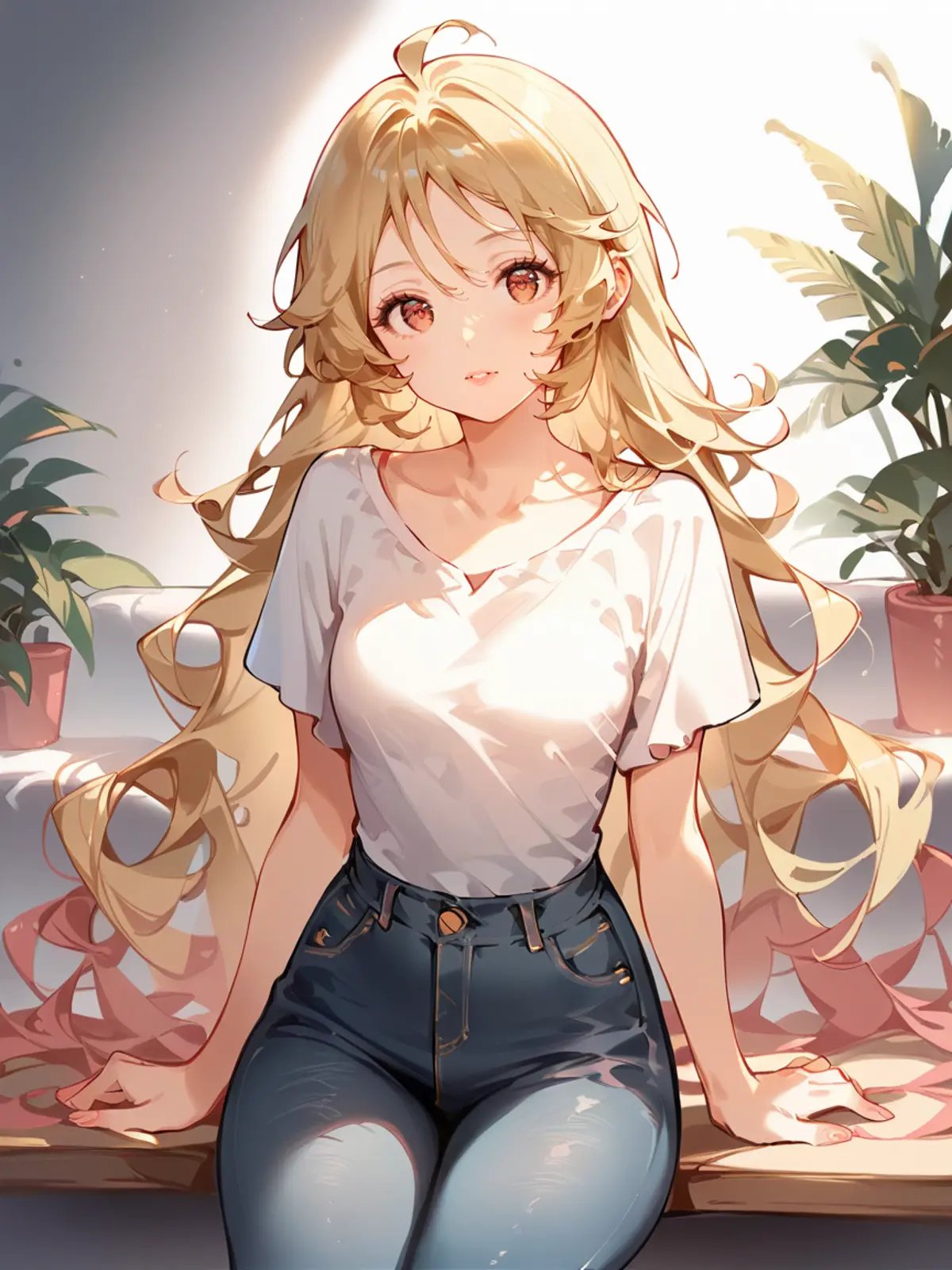 score_9, score_8_up, score_7_up, score_6_up,  <lora:04kXLP:0.8> 04k, 1girl, long hair, blonde hair, jeans,