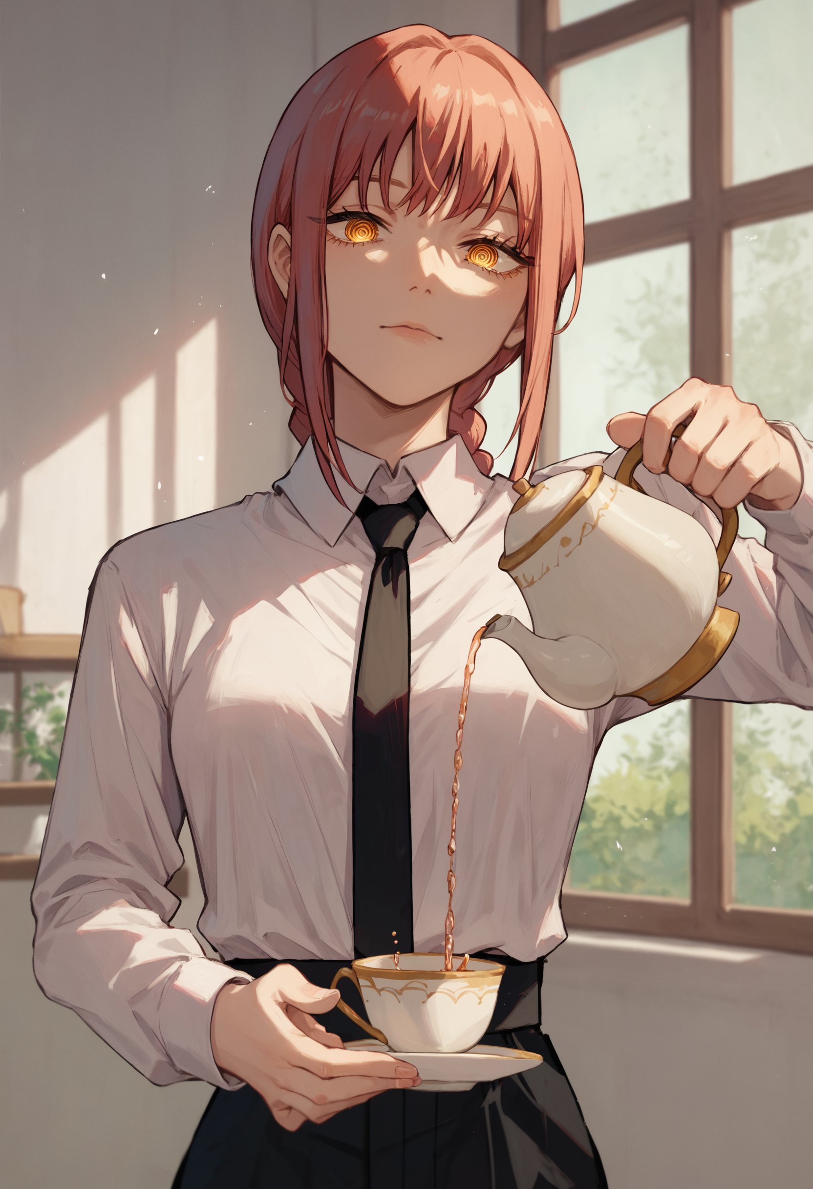 score_9, score_8_up, score_7_up, 1girl, pouring, holding cup, holding teapot, makima \(chainsaw man\)<lora:holding_teapot_pouring_3_final_d32:1>